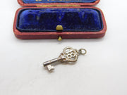 Sterling Silver 18th Birthday Key Charm Pendant Vintage c1970