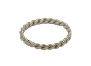 Sterling Silver Twist Pattern Dress Band Ring Vintage c1970 Size P