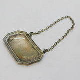 Sterling Silver Lined Pattern Sherry Decanter Label Vintage 1979 London
