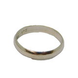 Sterling Silver Narrow Rounded Wedding Band Ring Vintage c1990 Size H 1/2