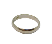Sterling Silver Narrow Rounded Wedding Band Ring Vintage c1990 Size H 1/2