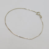 Sterling Silver Essential Fine Box Chain Stacking Bracelet Contemporary c2000