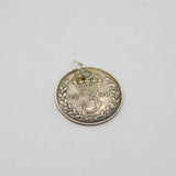 Sterling Silver Victorian Threepence Stamped "H. H" Charm Pendant Antique 1899