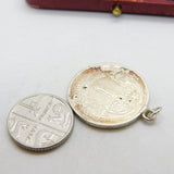 Silver Dipped Authentic French 1 Franc Coin Charm Pendant 1940