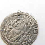13th Century Silver Venetian Gross Coin Charm Pendant c1250 AD
