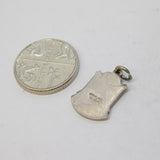 Sterling Silver Brean Enamel Shield Charm Pendant Vintage c1970