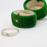 Sterling Silver Narrow Greek Key Design Band Ring Vintage c1970 Size Q
