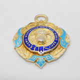 Sterling Silver & Enamel Masonic Fob Medal Vintag 1950 London