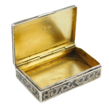 19th Century Russian .84 Silver Niello Enamel Snuff Box Antique c1880s
