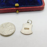 Sterling Silver and Enamel Bridlington Shield Charm Pendant Vintage c1970