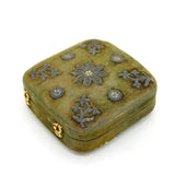 Georgian Handmade Travelling Jewellery Box Sterling Silver Decoration Antique