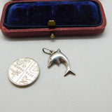 Sterling Silver Leaping Dolphins Charm Pendant Vintage c1970