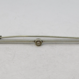 Sterling Silver & Paste Set Bar Brooch Antique c1920 Art Deco