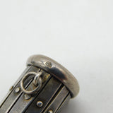 19th Century French Sterling Silver & Enamel Mechanical Coin Purse Antique c1880
