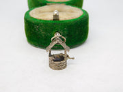 Sterling Silver Wishing Well Charm Pendant Vintage c1970
