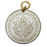 Queen Victoria Silver Plated Sutton Coldfield Diamond Jubilee Medal Antique 1897