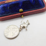 Sterling Silver Little Alpine Goat or Ibex Charm Pendant Vintage c1970
