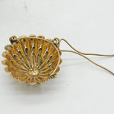 19th Century French .950 Silver Gilt Floral Tea Strainer Antique c1880s