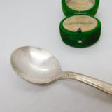 American Silver Plated Floral Pattern Tea Caddy Spoon Antique c1930 Art Deco