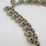 Large Costume Jewellery Silver Plated Leaping Panther Necklace Vintage