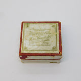 Victorian French Small Card Jewellery Box 'Cannes' Antique c1900
