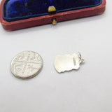Sterling Silver Belvoir Castle Enamel Charm Pendant Vintage c1970