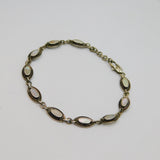 Sterling Silver Mother Of Pearl Oval Form Panel Studio Bracelet Vintage c1970s