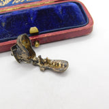 Sterling Silver Old Mother Hubbard in the Shoe Charm Pendant Vintage c1970