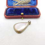 Sterling Silver and Pink Mother of Pearl Charm Pendant Vintage c1970