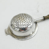 Art Deco Sterling Silver & Wooden Handled Tea Strainer Antique 1926 Birmingham
