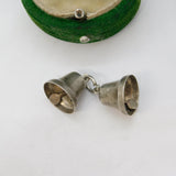 Sterling Silver Pair of Bells Charm Pendant Vintage c1970