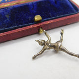 Sterling Silver Ice Skater Charm Pendant Vintage c1970