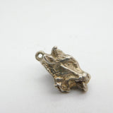 Sterling Silver Ox Head Charm Pendant Vintage c1970