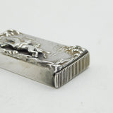 Victorian Sterling Silver Novelty Horse Racing Vesta Case Antique 1897 Sheffield