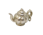 Sterling Silver Patterned Teapot Charm Pendant Vintage c1970