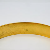 Art Deco Rolled Gold Floral Pattern Cuff Bangle Bracelet Antique c1930s