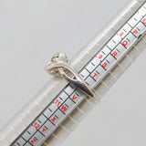 Sterling Silver Diamond Set Illusion Twisted Band Ring Modern c2000 Size U
