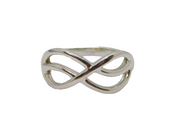 Sterling Silver Infinity Symbol Dress Band Ring Vintage c1990 Size M 1/2