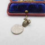 Sterling Silver Old Fashioned Telephone Charm Pendant Vintage c1970