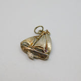 Sterling Silver Sailboat Charm Pendant Vintage c1970