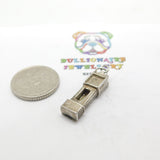Sterling Silver Opeanble Grandfather Clock Charm Pendant Vintage c1970