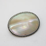 Sterling Silver Pearl Set 30th Wedding Anniversary Inscription Brooch Antique