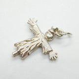 Sterling Silver Mr Scarecrow Charm Pendant Vintage c1970