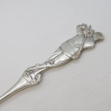Art Deco Sterling Silver Golfing Interest Teaspoon Antique 1911 Birmingham