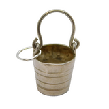 Sterling Silver Bucket Charm Pendant Vintage c1970