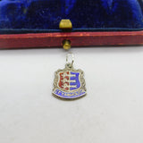 Sterling Silver and Enamel Great Yarmouth Shield Charm Pendant Vintage c1970