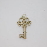 Sterling Silver 21st Birthday Key Form Charm Pendant Vintage c1970s