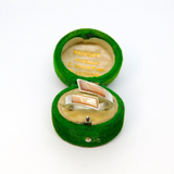 Sterling Silver Pink Shell Set Cross Over Ring Vintage c1970 Size O