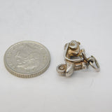 Sterling Silver Vespa Motorbike Charm Pendant Vintage c1970s