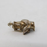 Sterling Silver Wise Owl Charm Pendant Vintage c1970s
